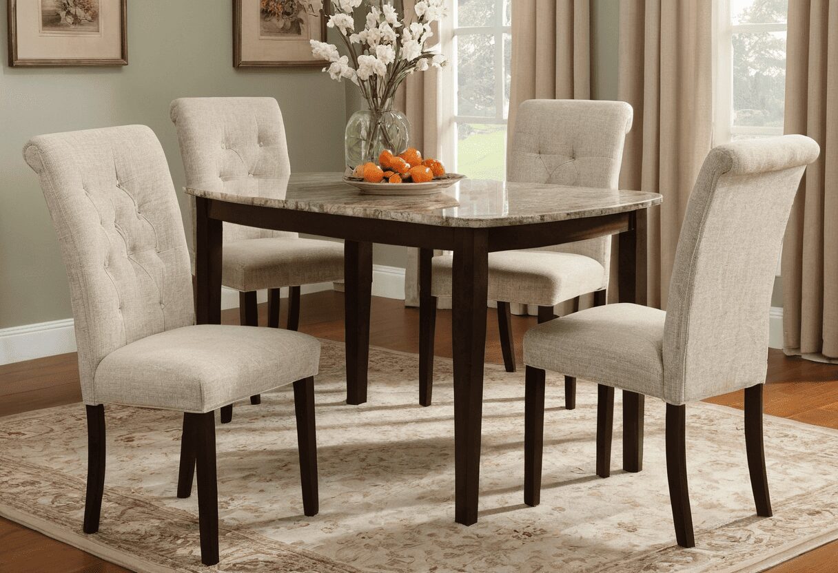 chenille fabric dining chairs