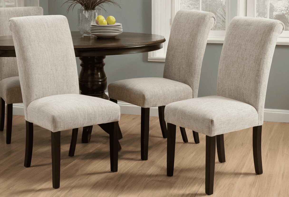 chenille fabric dining chairs