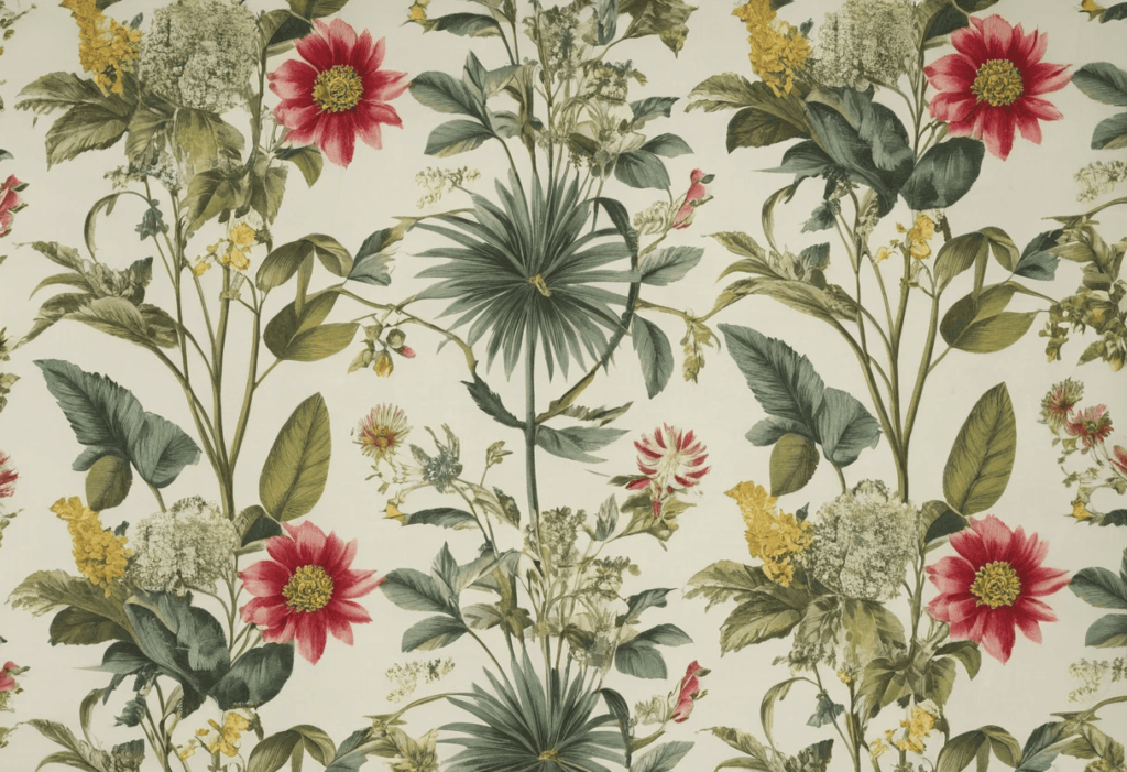 botanical curtain fabric