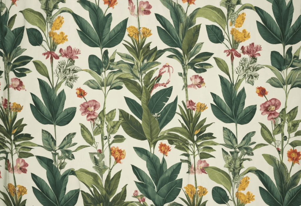 botanical curtain fabric